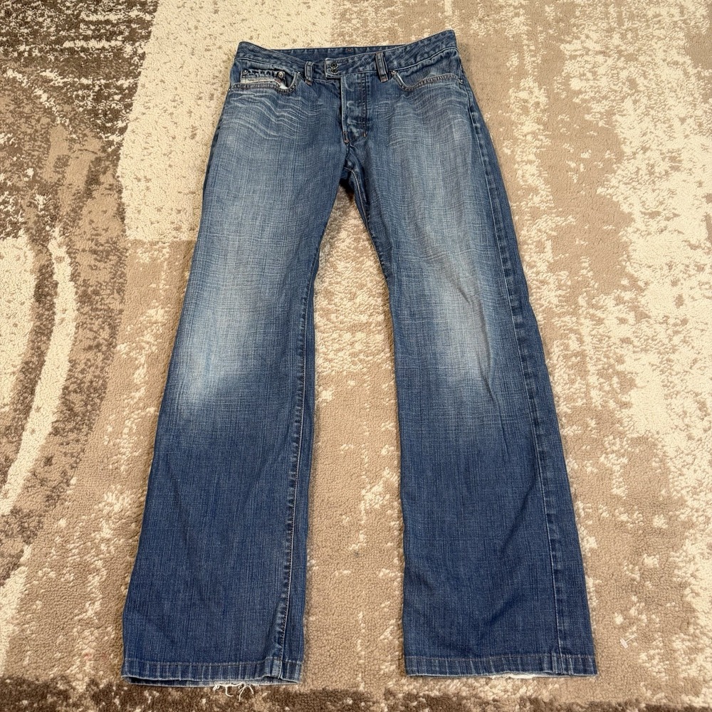 Diesel Vintage Y2K Blue Denim Jeans Mens 31x31 Casual Streetwear Double Waist